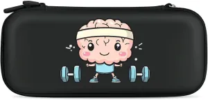 Brain Lifting Weights Compatible with Switch Carrying Case Hard Travel Game Bag Pouch with 15 Games Accessories