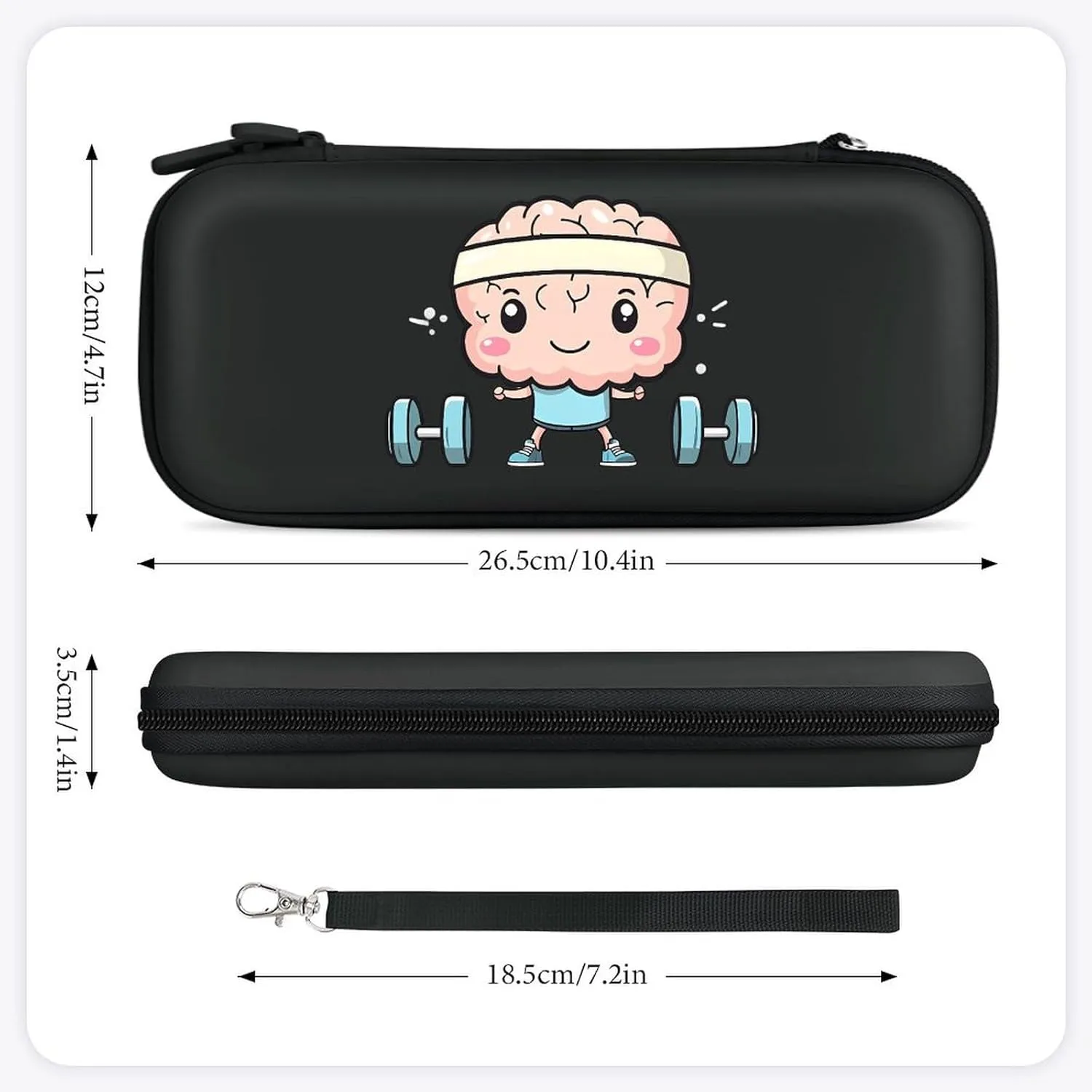 Brain Lifting Weights Compatible with Switch Carrying Case Hard Travel Game Bag Pouch with 15 Games Accessories