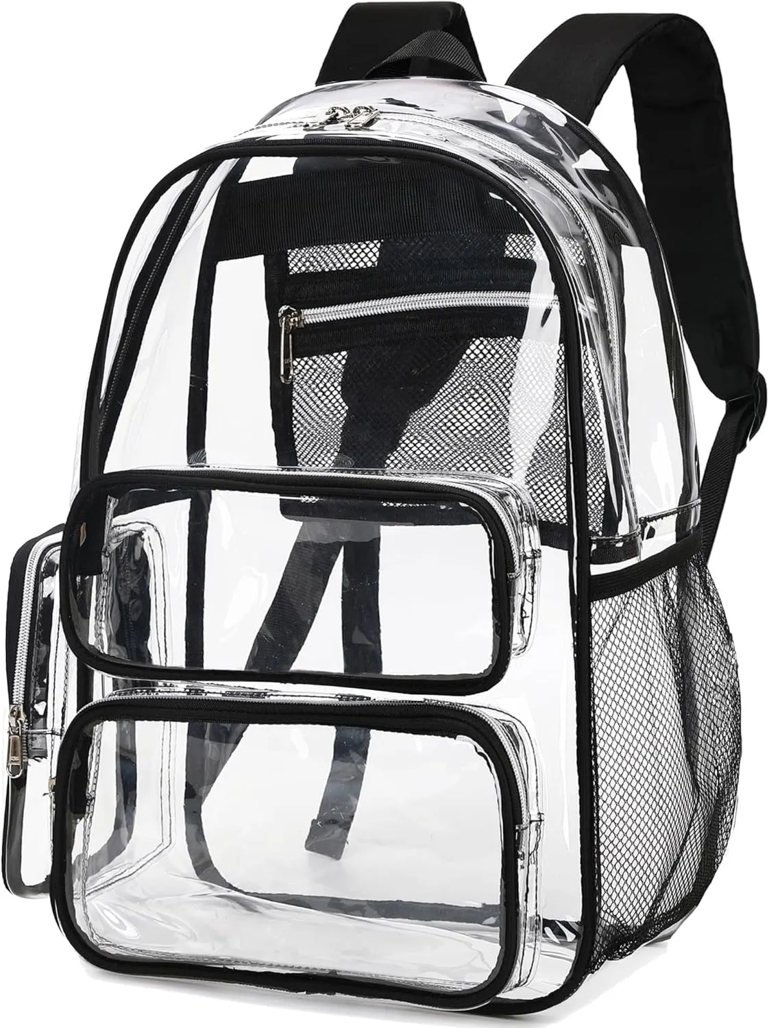 BTOOP Clear Backpack Heavy Duty Transparent Bag 17" See Through BookBag for Women Men Adults Work Festival Sports Travel