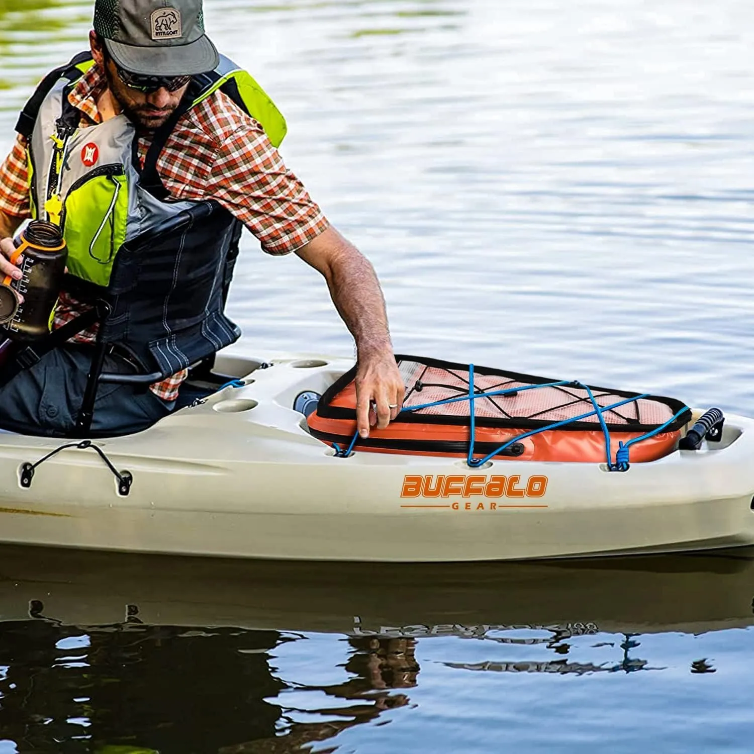Buffalo Gear Insulated Kayak Cooler 15" x 18" Waterproof Kayak Cooler Bag with Shoulder Straps for Fishing, Kayaking-Keep Your Catch or Drinks Cold All Day