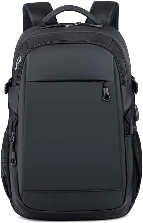 ByeRz Nylon shoulder bag with USB charging earphone hole fashion leather shoulder bag black
