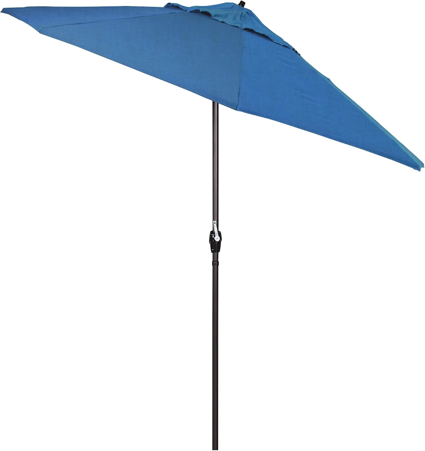 California Umbrella 7.5' Round Sunbrella Aluminum Outdoor Deck, Pool or Patio Umbrella, Crank Lift, Auto Tilt, Bronze Pole, Regatta