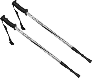 CALTER Unisex-Youth 2 Trekking Poles Kohala, 3-Parts Pair, Color-White, Black, One Size