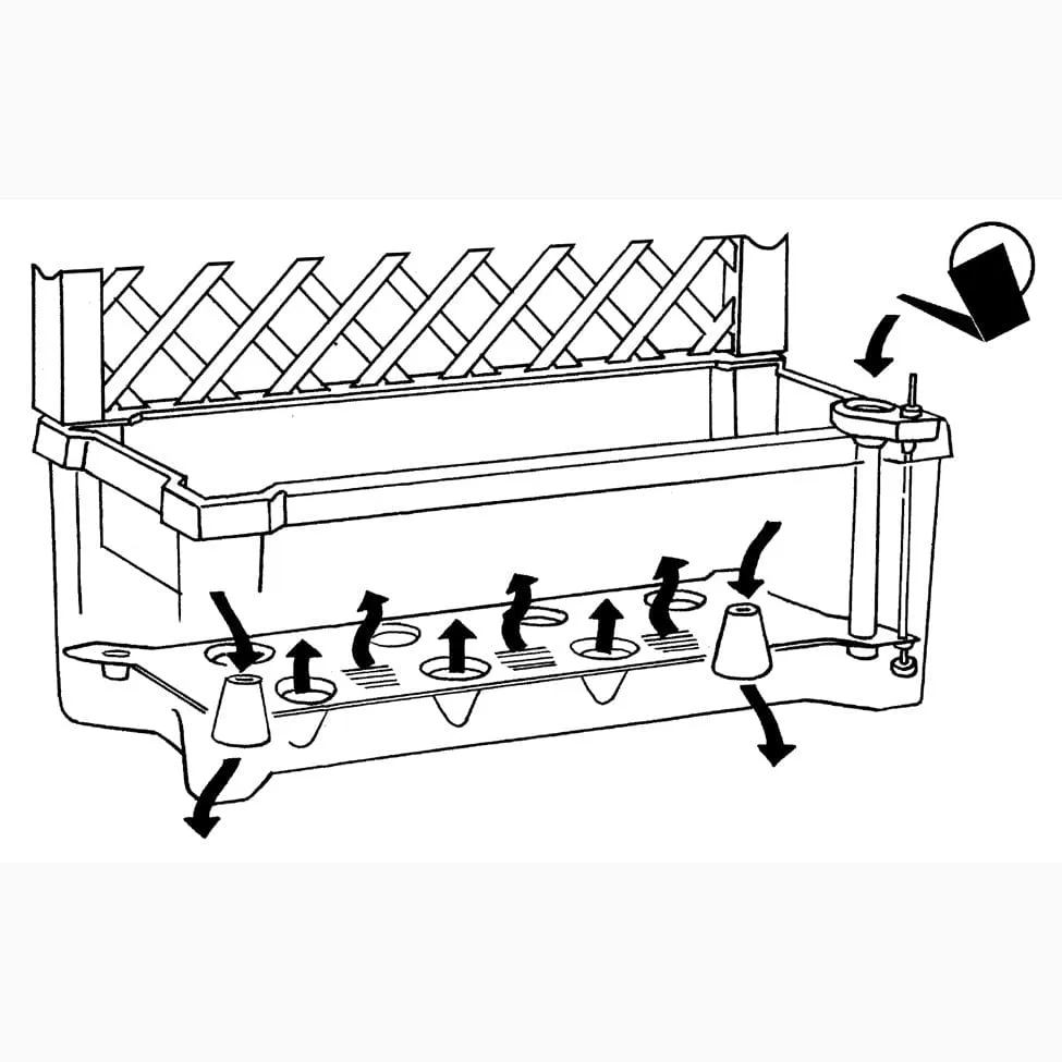 Calypso Planter Trellis Green