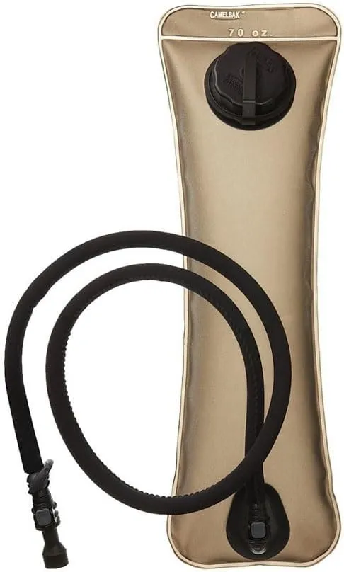 CamelBak 70 oz/2L MG Long Neck Reservoir - Tactical Hydration Bladder - Leak-Proof Water Bladder - BPA-Free, Brown