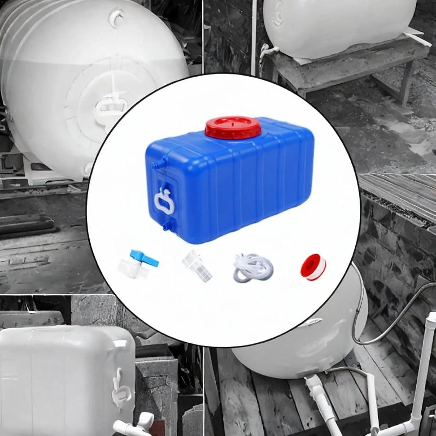 Camping Water Storage Tank Drink Container Portable Large Capacity Water Reservoir Storage Barrel for Outdoor Emergency RV, 50L