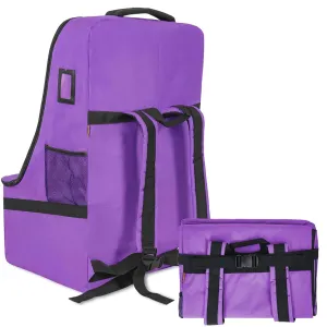 Car Seat Travel Bag Heavy Duty Car Seat Bag for Airplane Gate Check Car Seat Backpack with Shoulder Strap, Purple