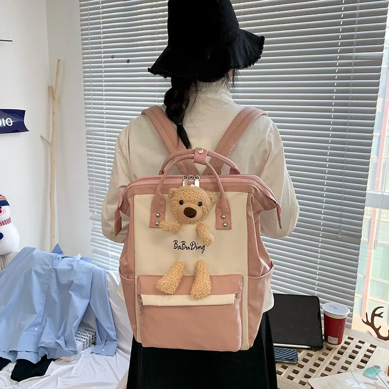 Cartoon Bear Nylon Waterproofing Backpack
