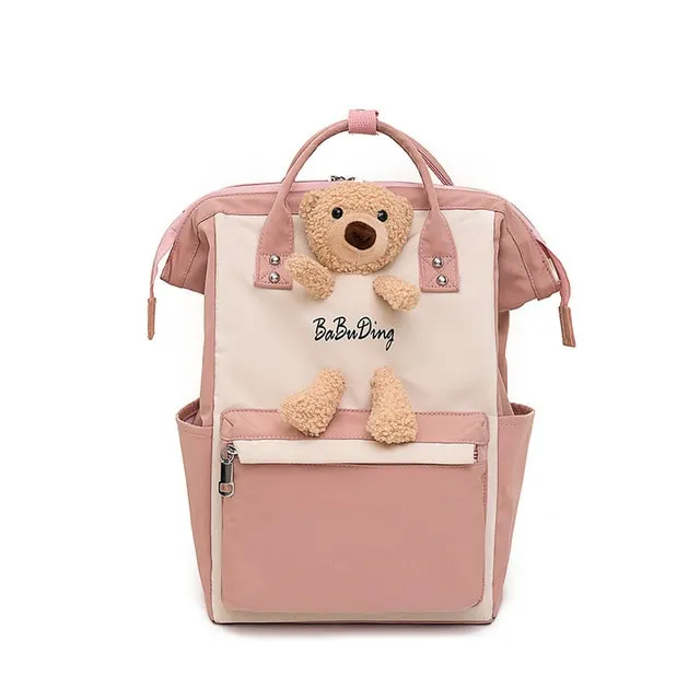 Cartoon Bear Nylon Waterproofing Backpack
