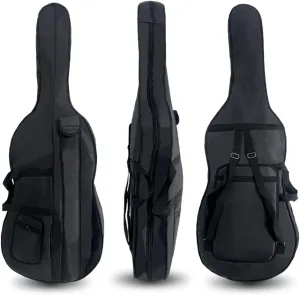 Cello Gig Bag 4/4 Full Size Cello Soft Bag 1/2 1/4 1/8 Waterproof Cello Soft Case Travel 3/4 Cello Bag with Multiple Pockets & Handle & Adjustable Back Straps Cello Backpack