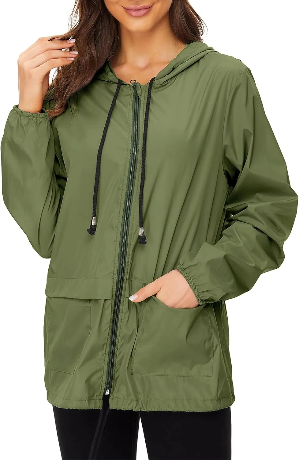 Century Star Packable Rain Jackets for Women Waterproof Lightweight Raincoat with Hood Windbreaker Jacket Women Rain Coats