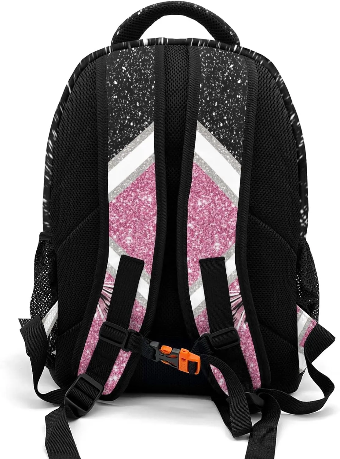Cheer Cheerleader Black Pink School Bag Waterproof Shoulder Laptop Bags for Women Men Travel Hiking Gift
