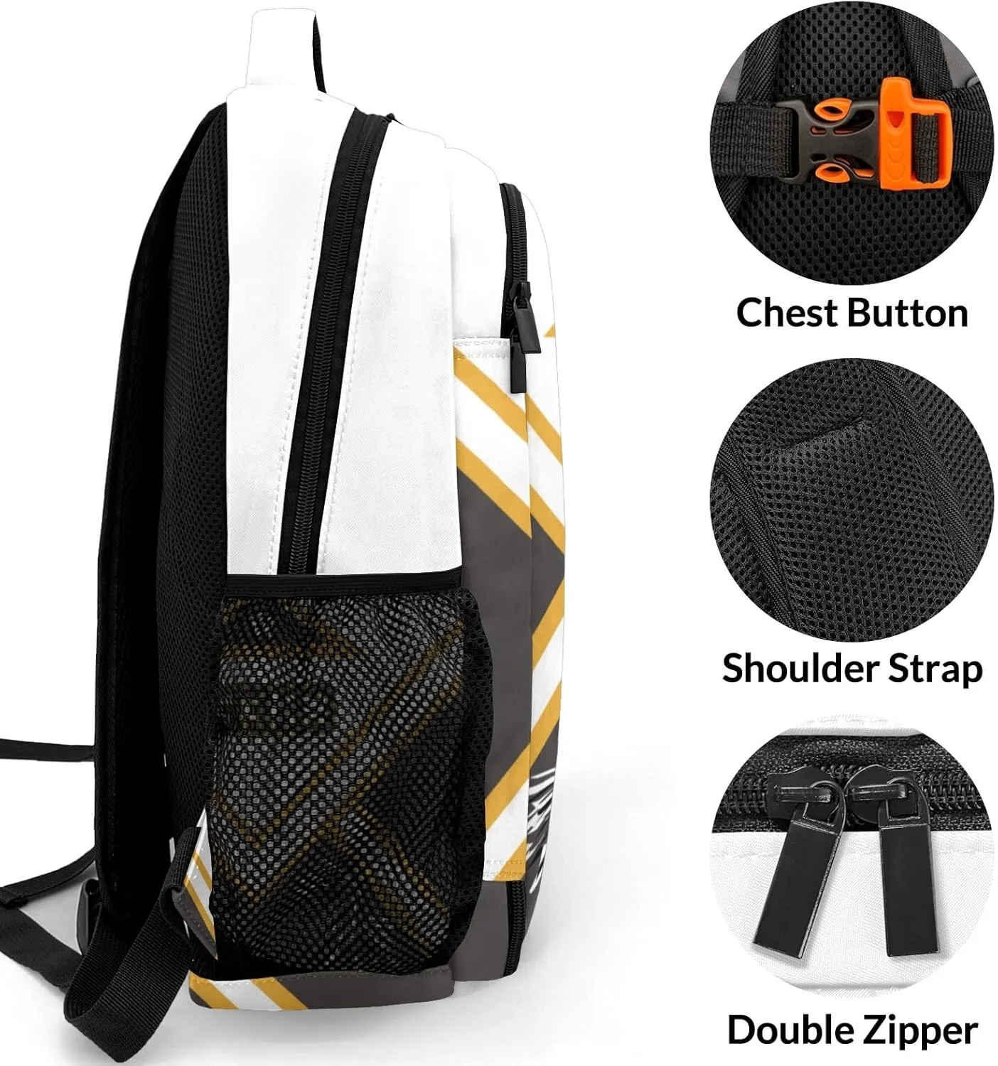 Cheer Cheerleader Grey School Backpack Waterproof Shoulder Laptop Bag for Sport Competition Training Coach Gift