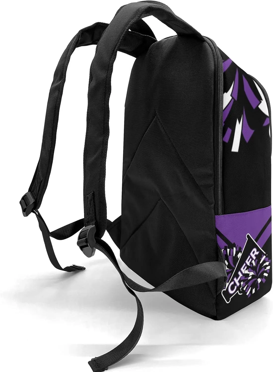 Cheerleader Purple Personalized Backpack for Teen Boys Girls,Custom Travel Backpack Bookbag Casual Bag Name Gift