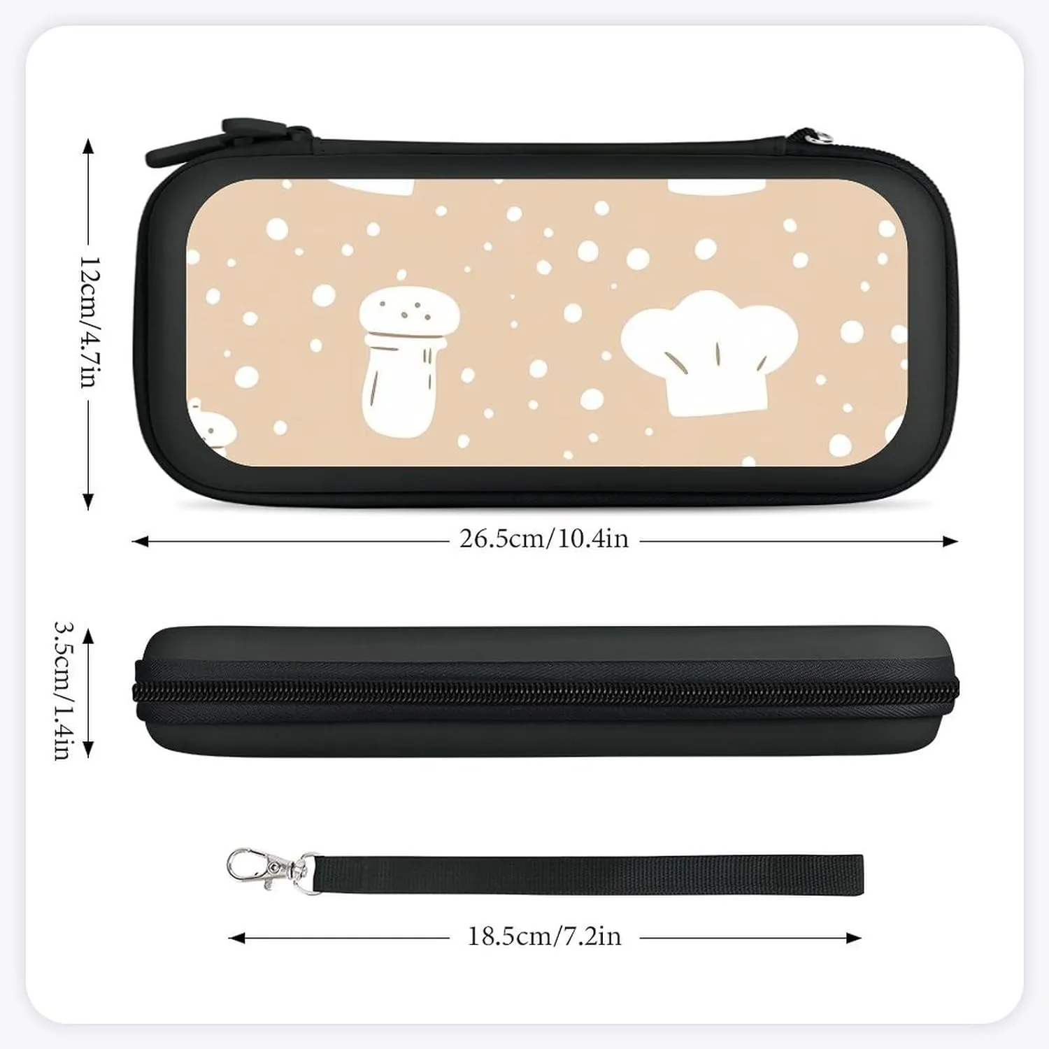Chef Hat Egg Beater Pepper Shaker Compatible with Switch Carrying Case Hard Travel Game Bag Pouch with 15 Games Accessories