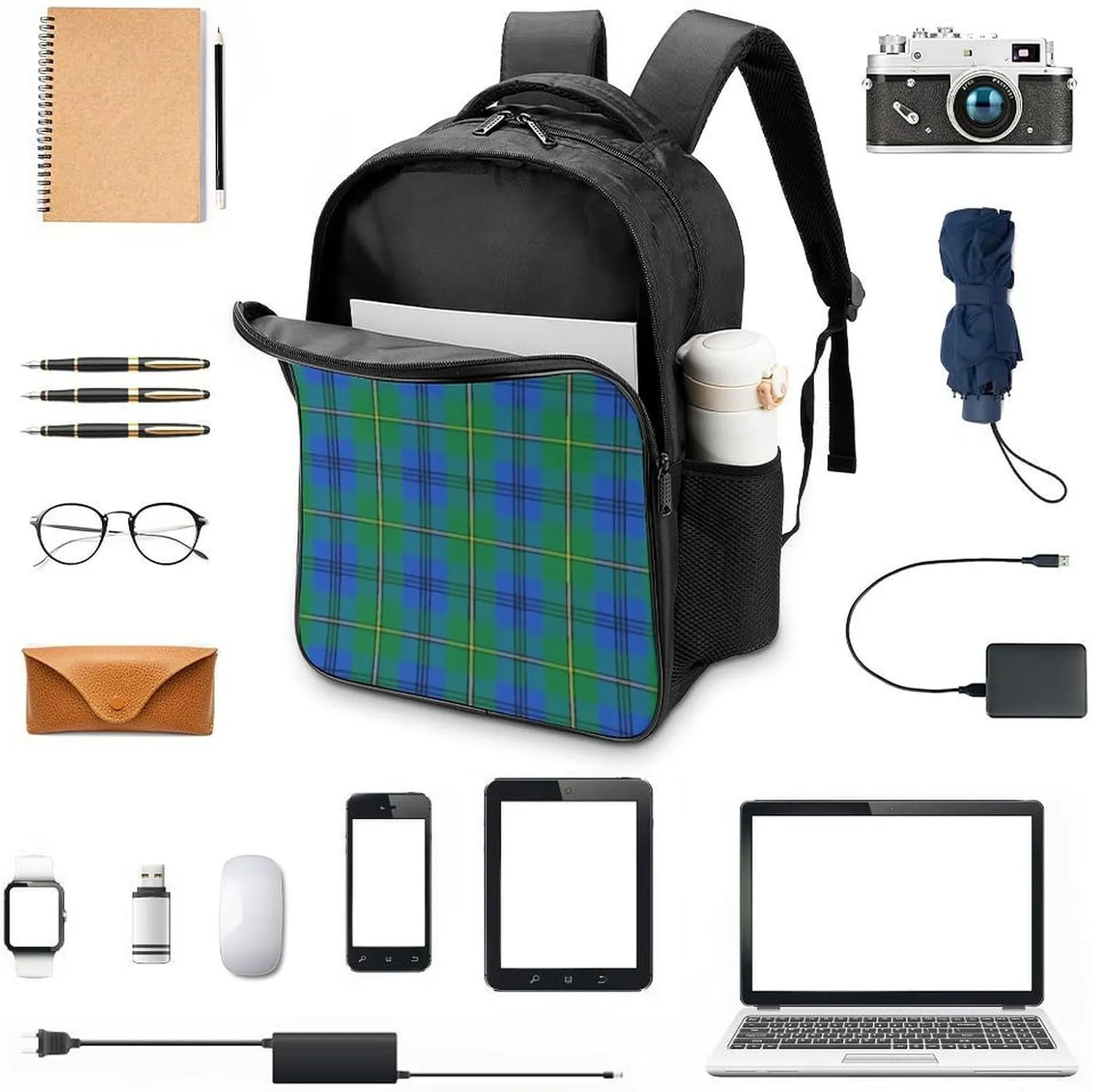Clan Johnstone Johnston Double Compartment Large Capacity Backpack Unisex