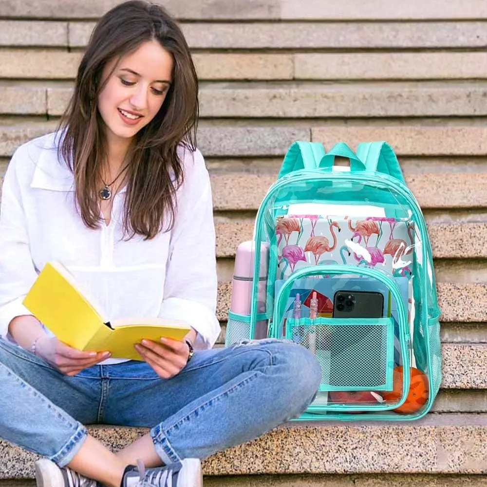 Clear Backpack, Heavy Duty Transparent Bookbag for Women and Men