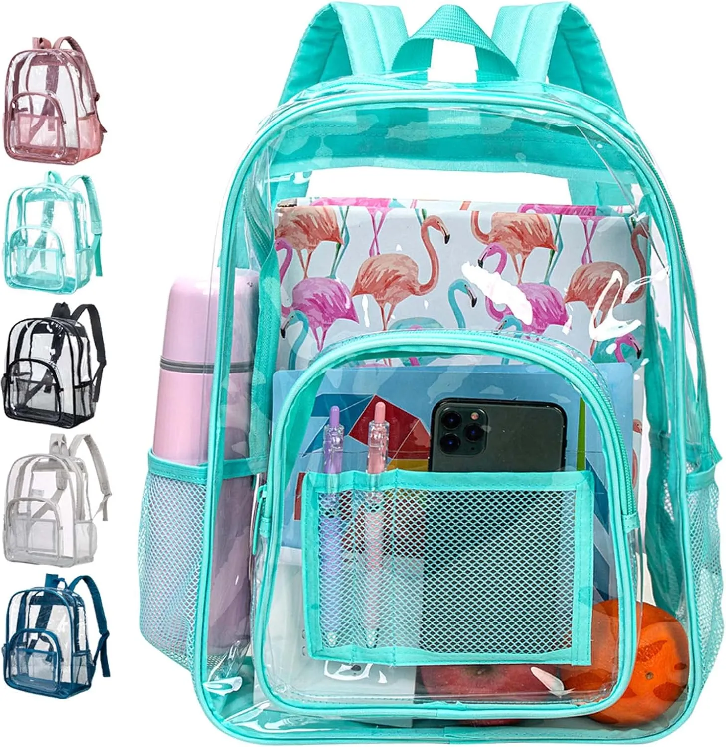 Clear Backpack, Heavy Duty Transparent Bookbag for Women and Men