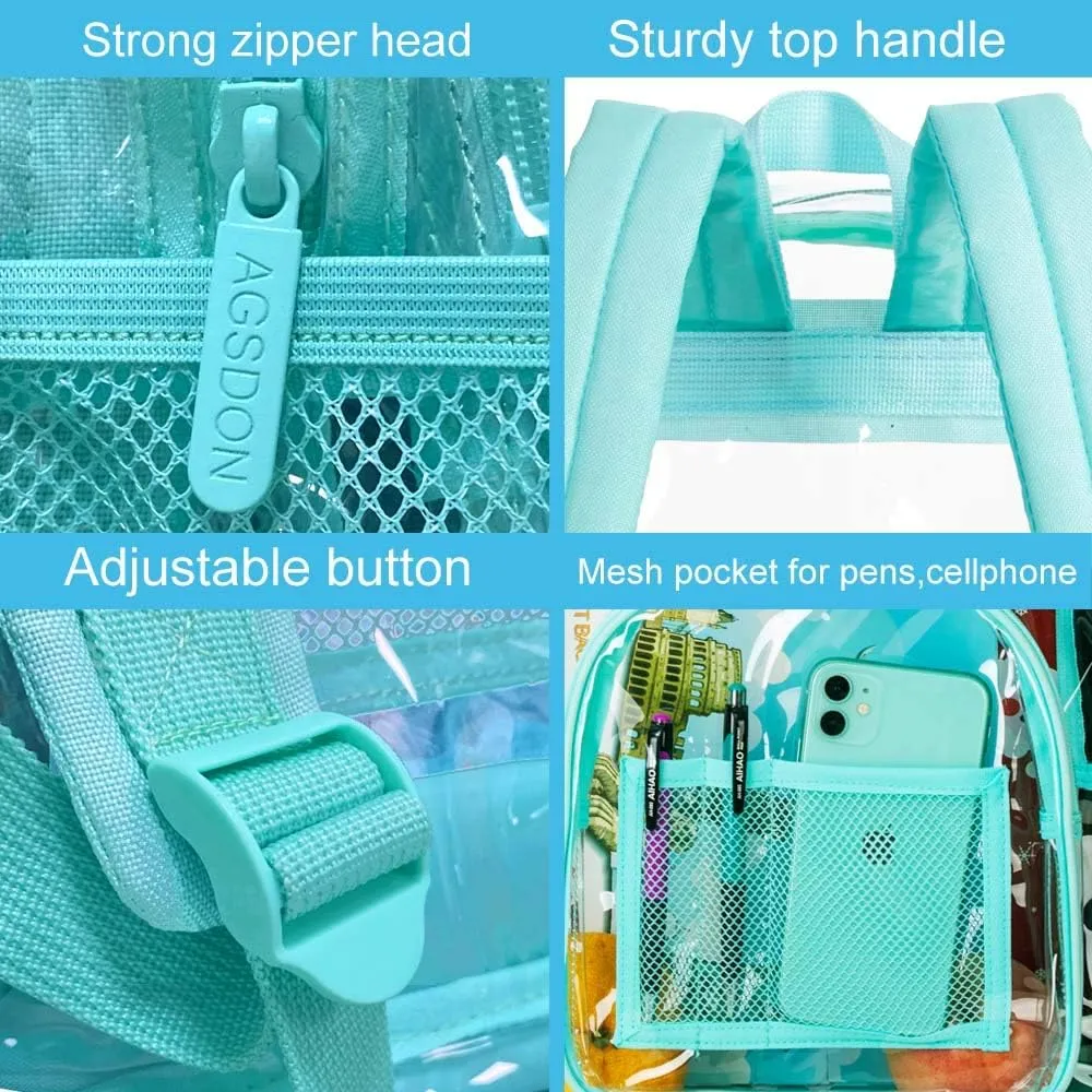 Clear Backpack, Heavy Duty Transparent Bookbag for Women and Men