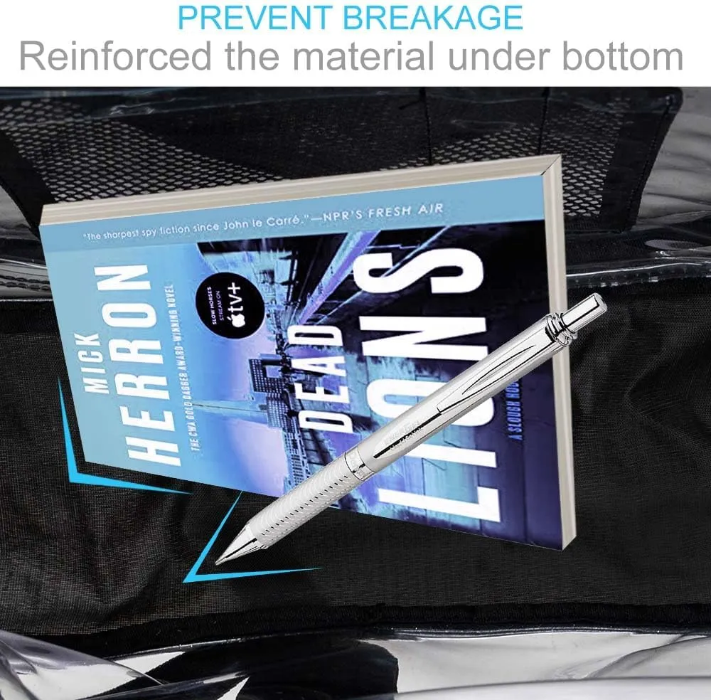 Clear Backpack, Stadium Approved Transparent Bookbag for Girls Boys, Heavy Duty PVC See Through Backpack for Women Men