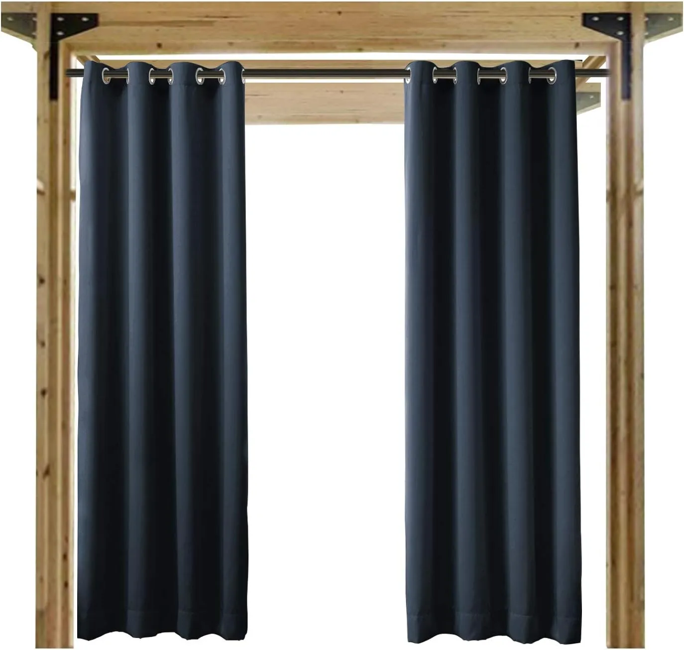 cololeaf Outdoor Curtain for Patio Waterproof Grommet Top Thermal Insulated Blackout Outdoor Curtain Drape, Porch, Gazebo, Pergola, Cabana, Dock, Beach Home - Navy 52W x 84L Inch (1 Panel)