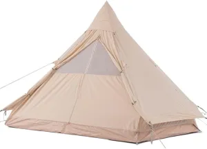 Cotton Pyramid Tent for 3-4 Person Camping Cabin Tent 4 Season Tent for Family Camping Hunting Fishing Waterproof Windproof