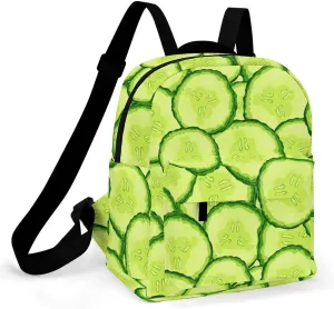 Cucumber Pattern Backpack Shoulders Bag Sports Backpack for Party Business Travel