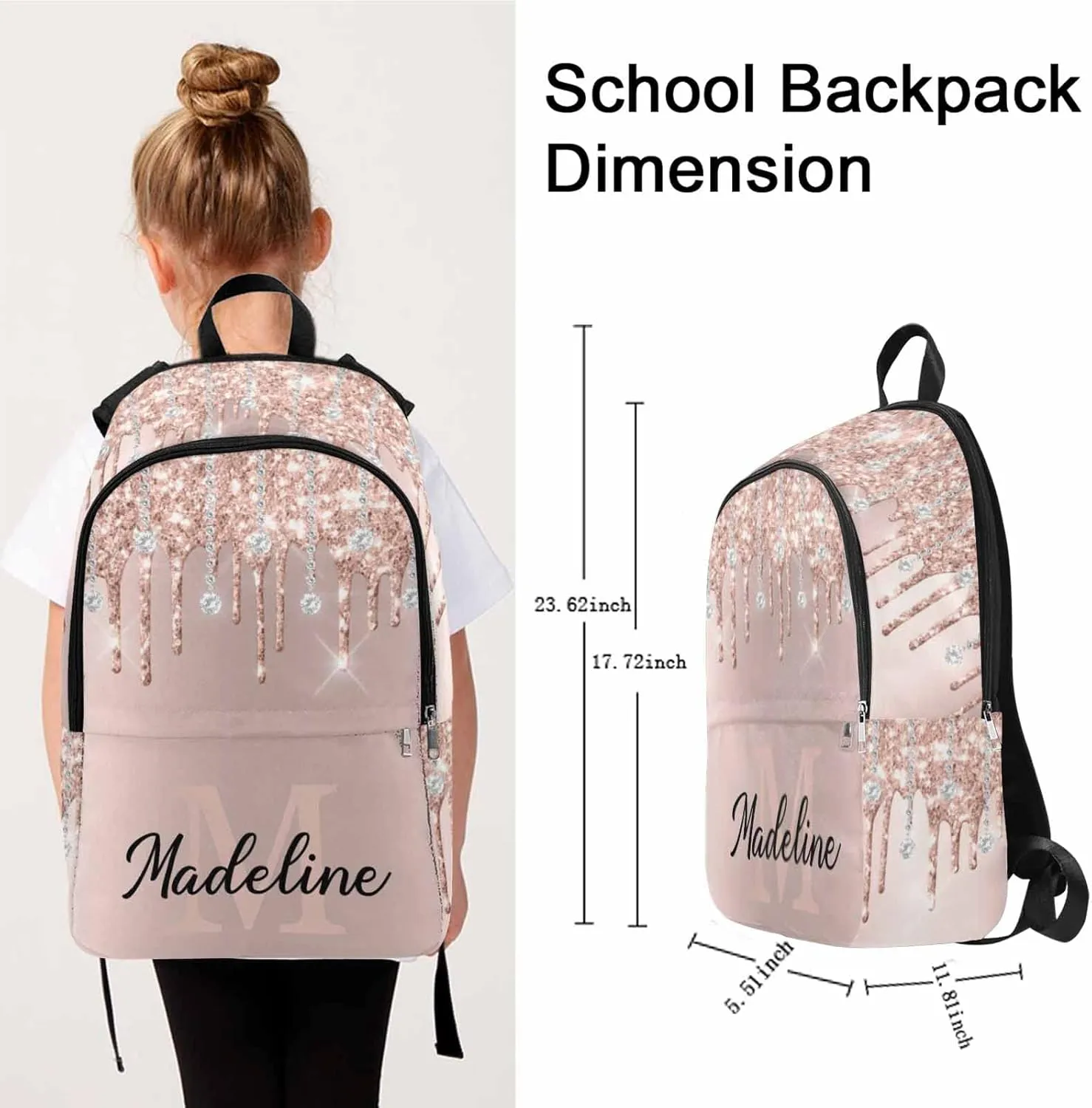 Customized Casual Unisex Daypack Bags Backpack Rainbow Tie Dye Lion Custom Knapsack Computer Bags to Granddaughter Grandson