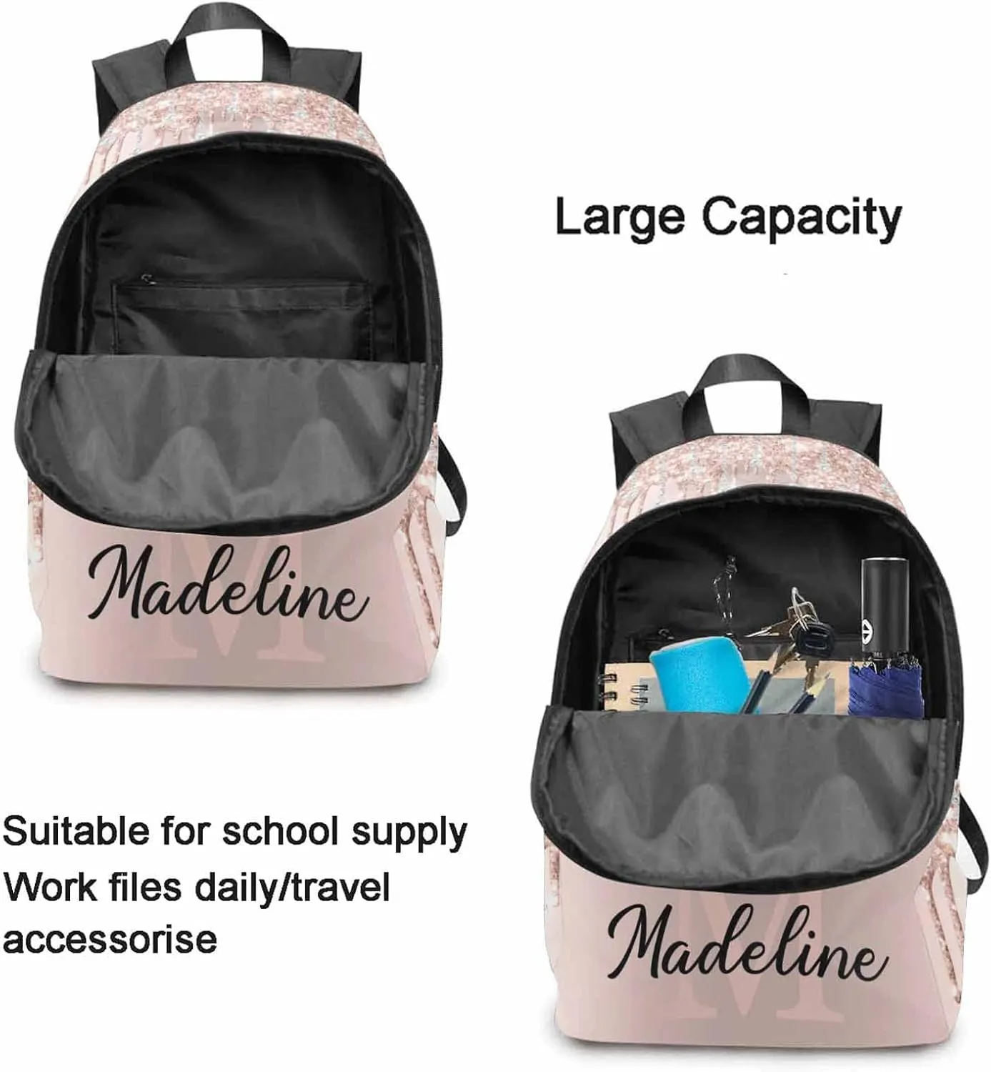 Customized Casual Unisex Daypack Bags Backpack Rainbow Tie Dye Lion Custom Knapsack Computer Bags to Granddaughter Grandson