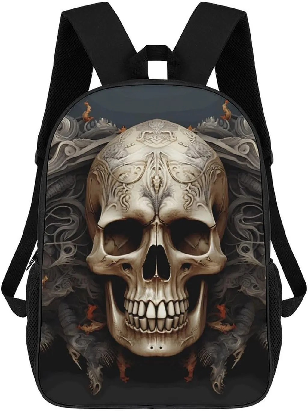 Cute Backpack,Skulls Print Backpacks,17 Inch Backpack for Men,Suitable for Extra Heavy And Heavy Duty Backpacks