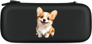 Cute Corgi Dog Compatible with Switch Carrying Case Hard Travel Game Bag Pouch with 15 Games Accessories