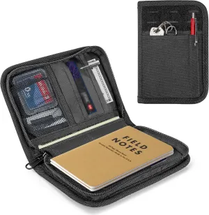 Damero Journal Cover Compatible with Field Notes Notebooks Moleskine Cahier 3.5 x 5.5, Pocket Notebook Cover with Key Ring and Pen Holder for Journal Notebook Planner (BAG ONLY)