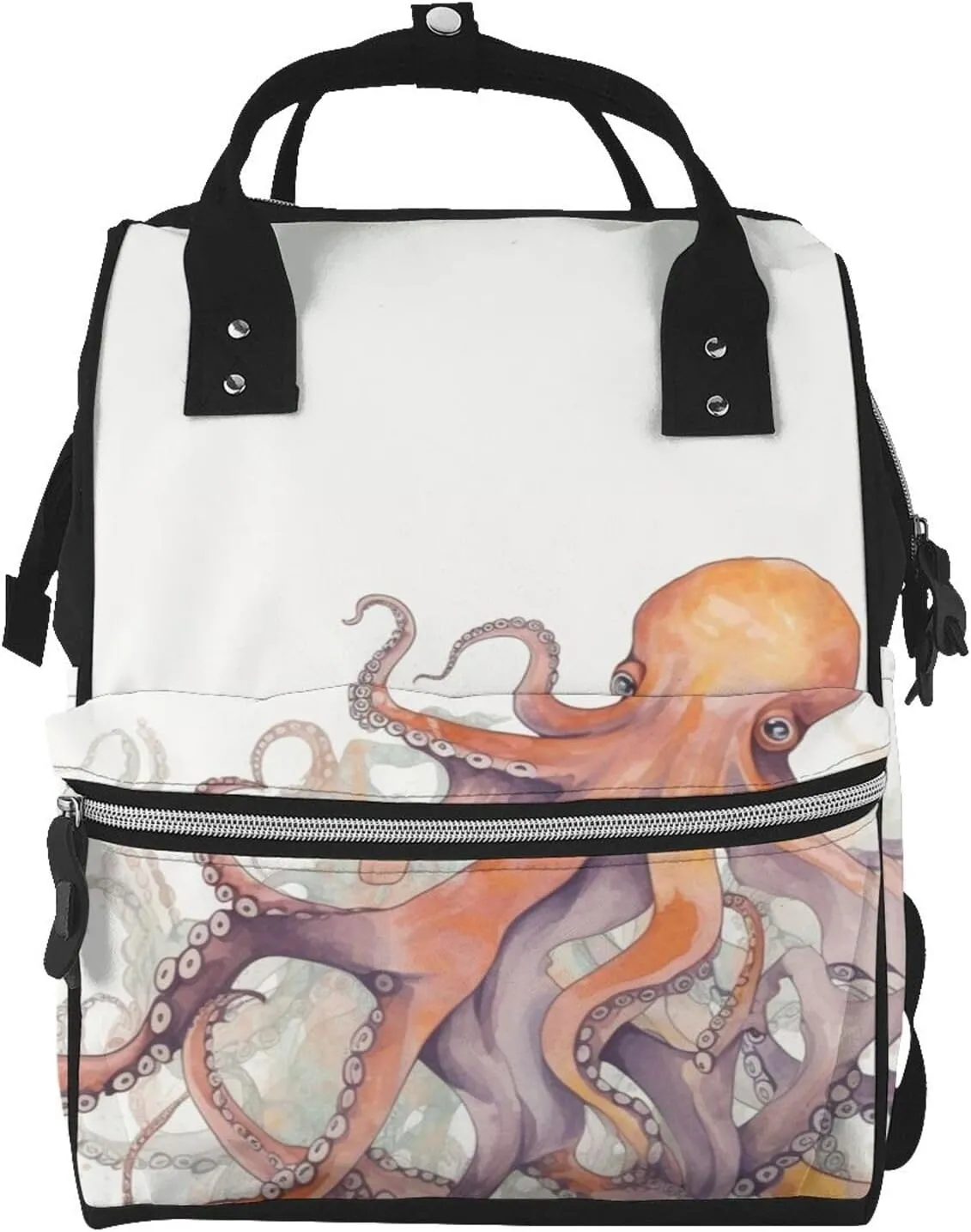 Diaper Bag Nappy Backpack Baby Bag Cactus Floral Bloom Mummy Backpack Multifunction Changing Bags for Travel, Octopus Tentacles, One Size