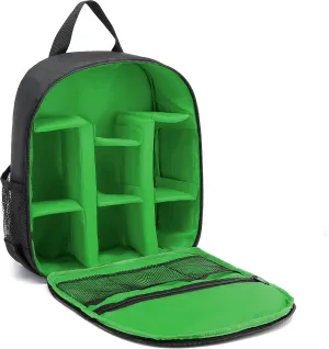 Digital DSLR Camera Waterproof Sling Backpack Shoulder Bag For Women And Men Teenagers (Green)
