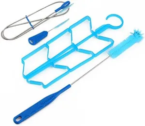 Dilwe Hydration Bladder Cleaner Kit, Universal 4 in 1 Portable Hydration Water Bladder Tube Cleaning Kit for Water Reservoir Storage Bag