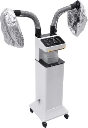 DNYSYSJ Salon Hair Steamer, White Nano Mist Hair Steamer Multi-Functional Nano Hair Color Processor Two Caps Hair Oil Machine, 650W Vertical Hair Steamer for Hair Salon Deep Hair Care Repair, Basics
