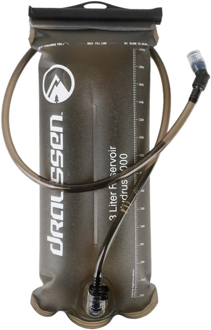 Draussen Hydrus 3-Liter Hydration Bladder for Hydration Packs, Hydration Reservoir for Hiking, Cycling, Biking, Leak Proof Water Bladder, Tasteless (Rectangle, 3-Liter)
