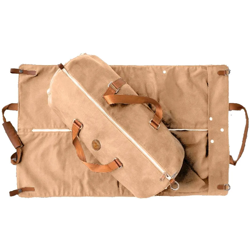 Duffel Set (Duffel Bag & Garment Bag) - Beige