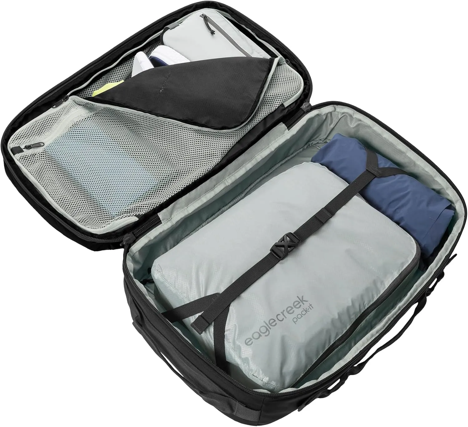 eagle creek Tour Travel Pack 40L - Versatile Luggage with Laptop-Computer-Backpack Compartment, Ideal for Adventurers, Black