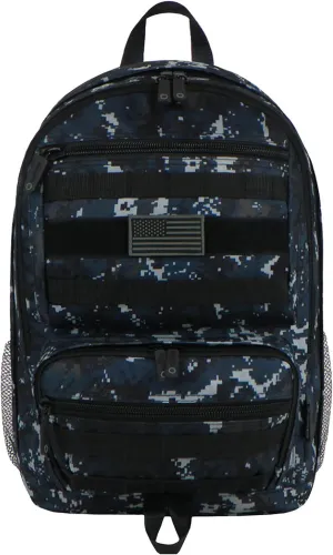 East West U.S.A 19-inch Tactical Molle Sport Military Assault Rucksacks Hiking Trekking Bag (Navy Camo)