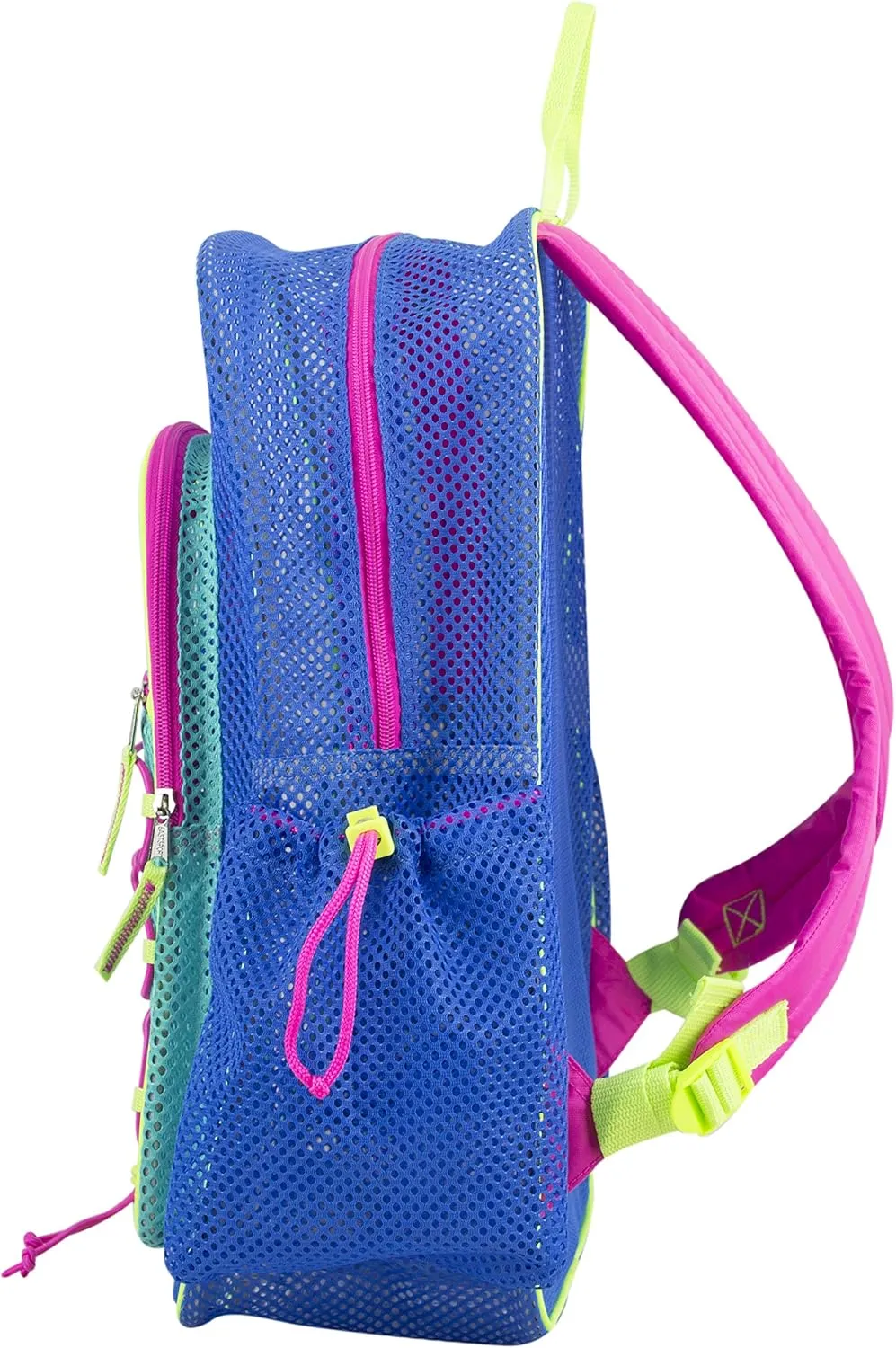 Eastsport Mesh Lightweight Beach Backpack with Adjustable Bungee for Travel, Work, Sports, Beach, College, Security Check, Large Bag 18 inches, Dynamic Blue