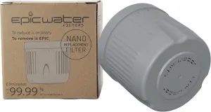 Epic Water Filters REPLACEMENT FILTER for Epic Nano Water Filter Pitcher or Dispenser. Nanofiltration Removes Bacteria, Virus, Cyst, Lead, Chromium 6, PFOS, PFOA, Heavy Metals, Pesticides,