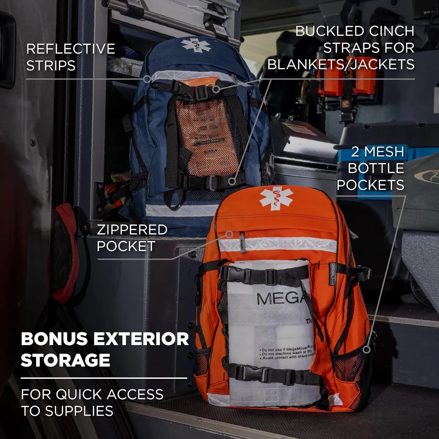 Ergodyne - 13487 Arsenal 5243 Medic First Responder Trauma Backpack Jump Bag, Blue