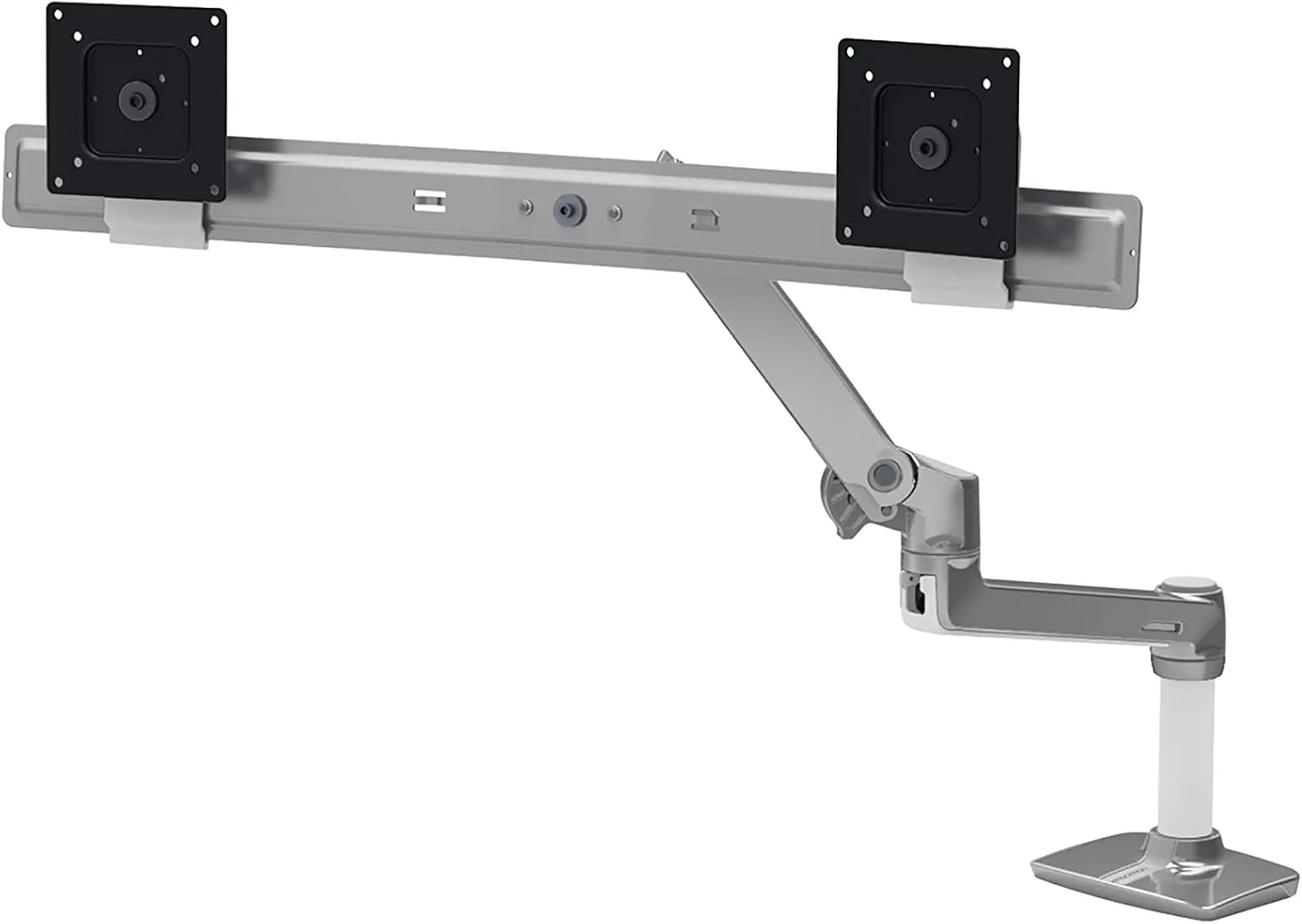 Ergotron – LX Dual Direct Monitor Arm, VESA Desk Mount – for 2 Monitors Up to 25 Inches, 2 to 11 lbs Each – Polished Aluminum