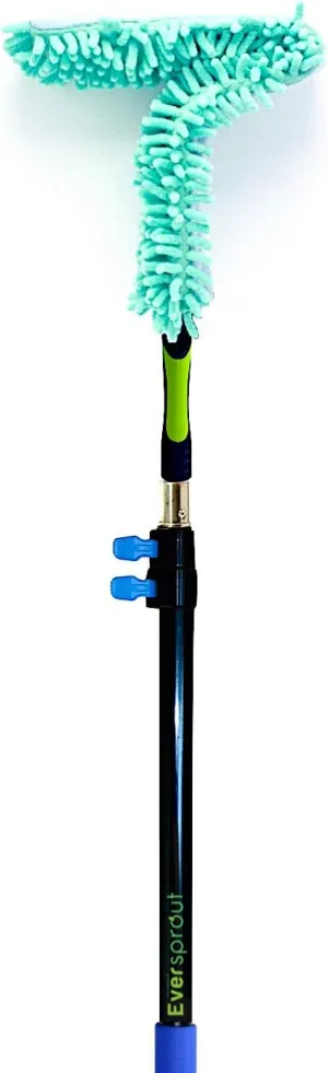 EVERSPROUT 20  Foot High Reach Flexible Microfiber Ceiling & Fan Duster | Bendable to Clean Any Fan Blade | Removable & Washable Brush Head |5-to-12 Foot 3-Stage Lightweight Aluminum Extension Pole
