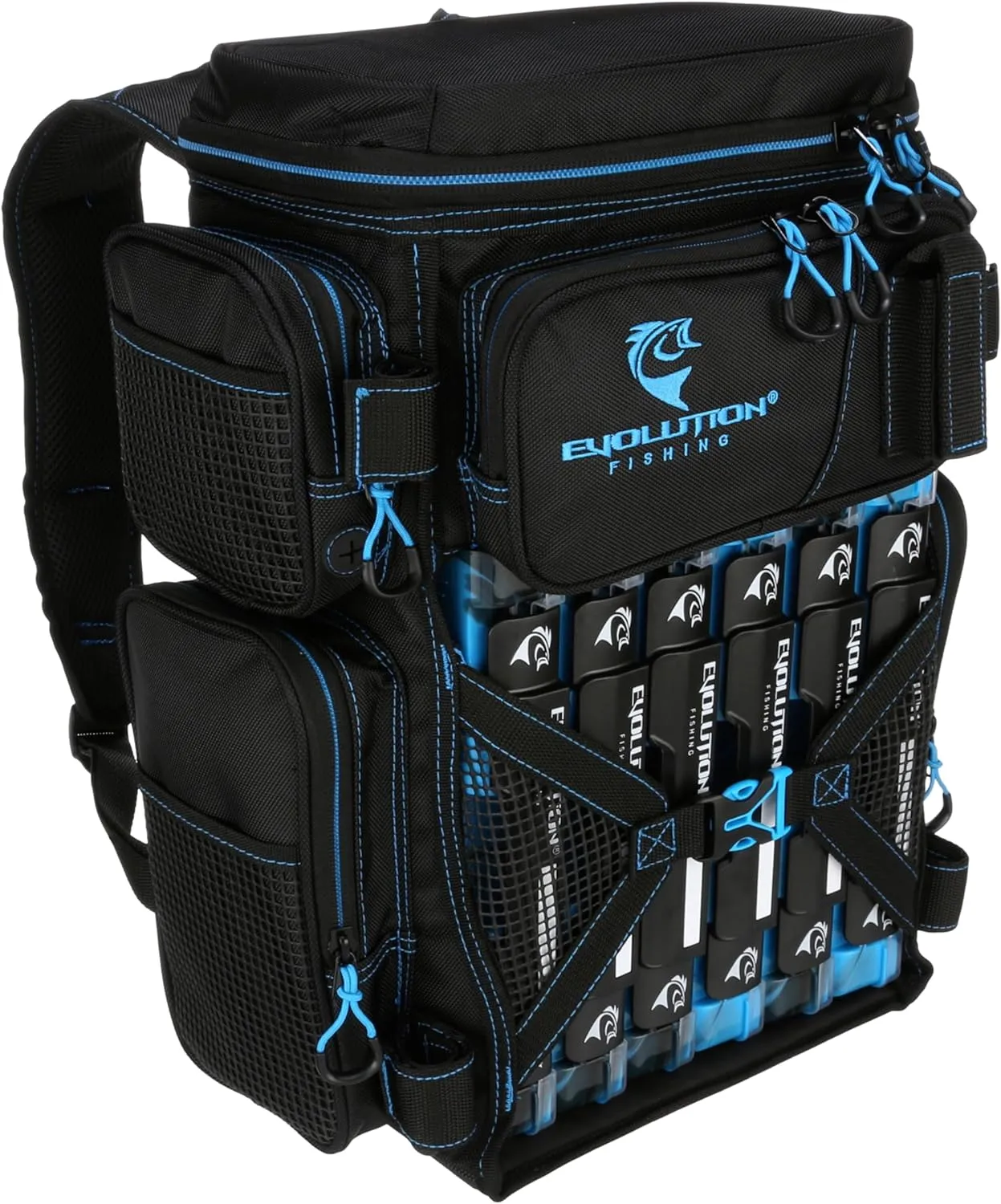 Evolution Fishing Drift Series Tackle Backpack – 3600, Outdoor Rucksack w/ 6 Fishing Tackle Trays, Heavy Duty