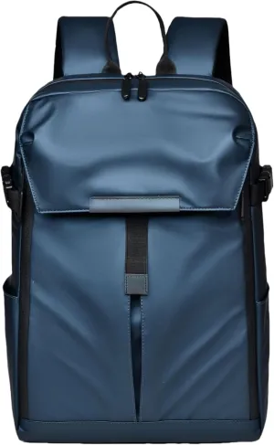 Expandable Waterproof Backpack, 15.6 inch Laptop Bag, Sports Equipment Storage, 16.9 x 11 x 5.1 inches (blue)