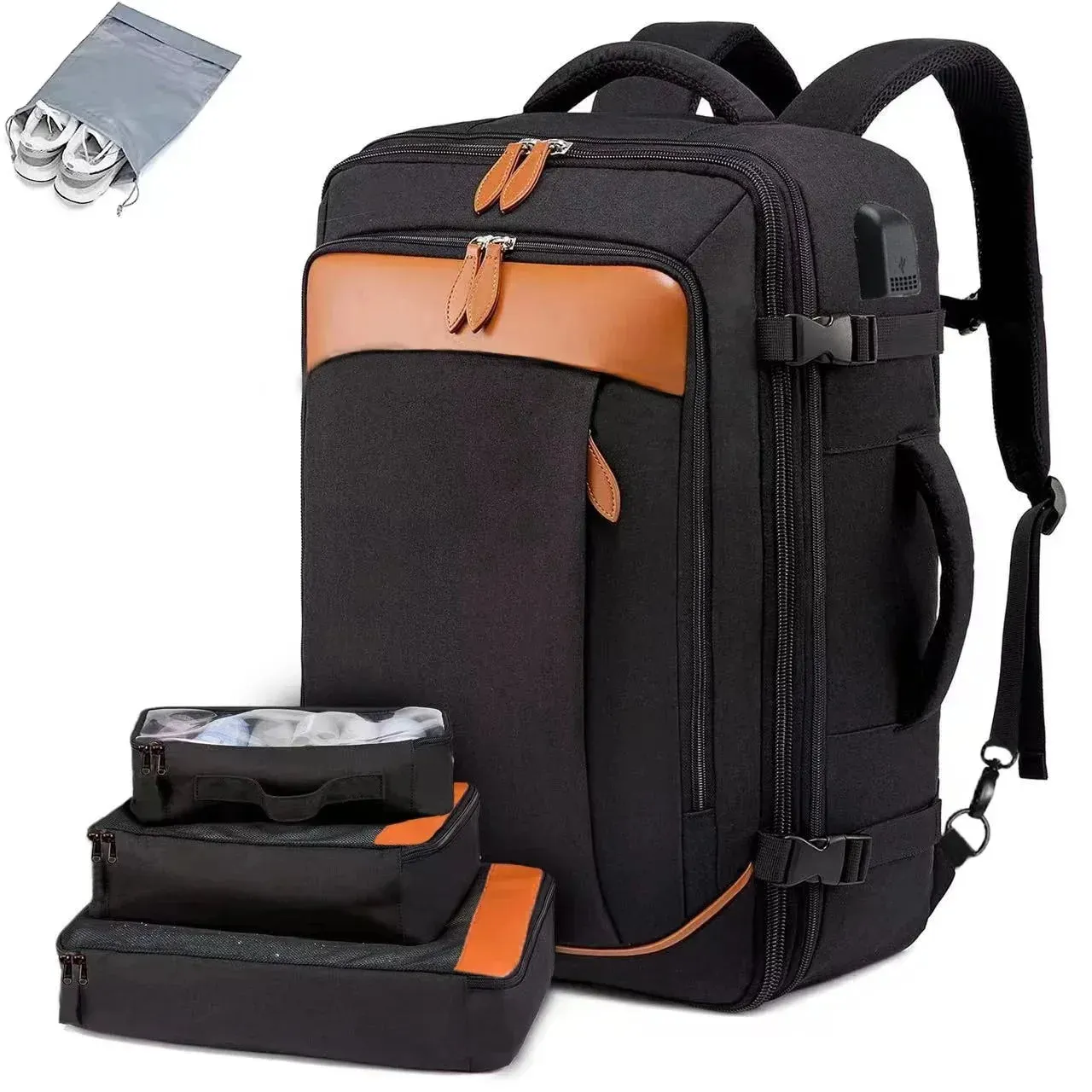 Expandable Waterproof Travel Laptop Backpack 40L