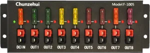F-1005 9 Port 40A Connector Power Splitter Distributor Source Strip, 1 Input and 8 Output.