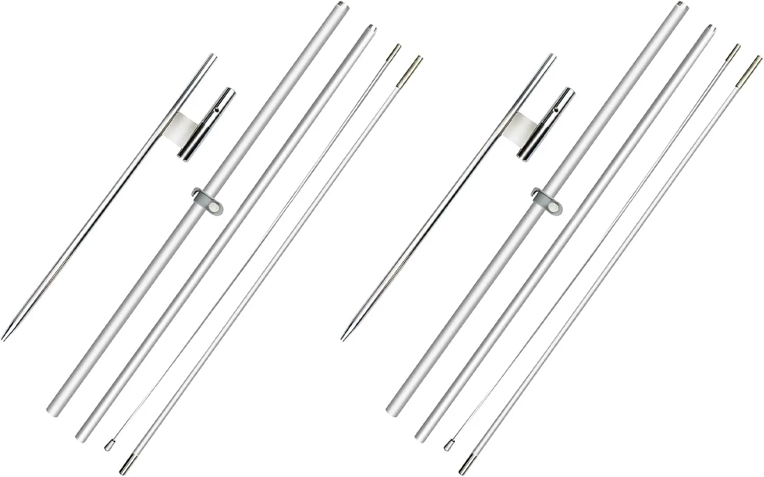 Feather Flag Pole Kit 11ft, Windless Swooper Flag Fits 8ft Feather Flags with Aluminum Alloy Flagpole, Ground Stake, Heavy Duty Base, Portable Bag